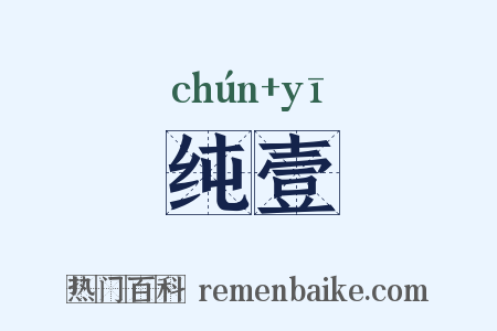 纯壹是什么意思的图片